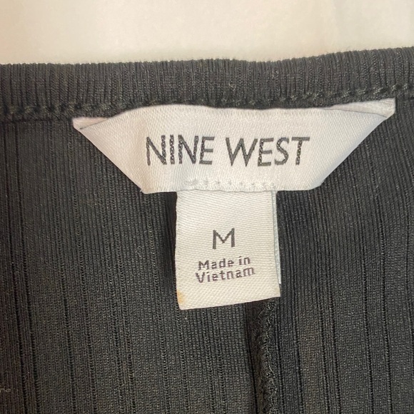 Nine West Black Long Sleeve Twist Front Dress Size M - Picture 3 of 11